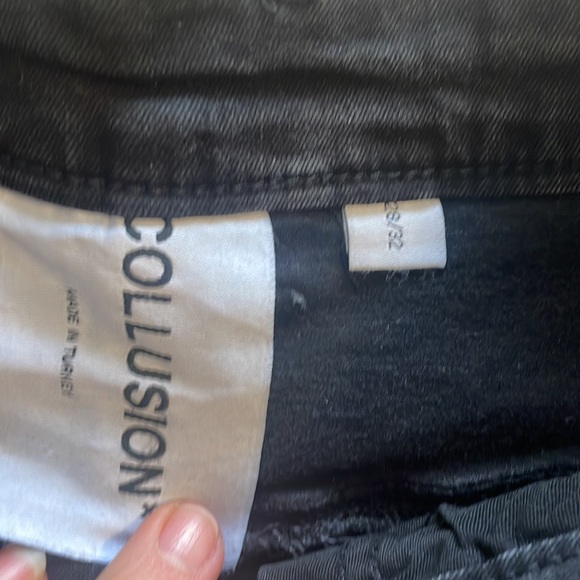 ASOS Collusion black faded flare jeans - Picture 2 of 5